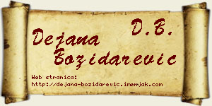 Dejana Božidarević vizit kartica